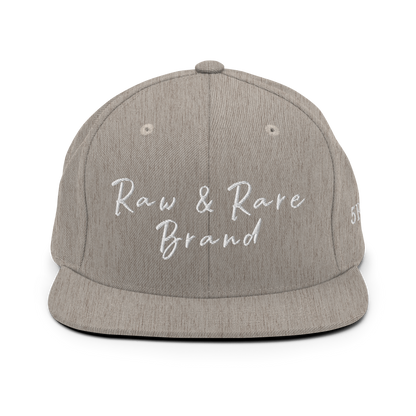 Raw & Rare Brand Script Snapback Hat